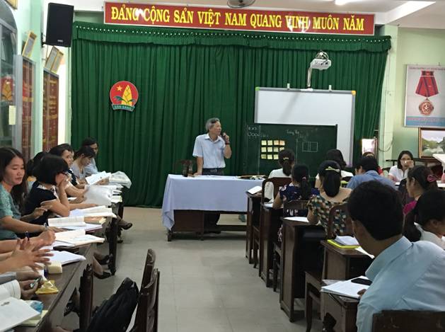 Triển khai tập huấn phương pháp dạy học theo bộ sách tiếng Việt lớp 1 công nghệ giáo dục