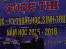 Khai mạc cuộc thi Khoa học - Kỹ thuật học sinh trung học năm học 2015 - 2016 tỉnh Thừa Thiên Huế