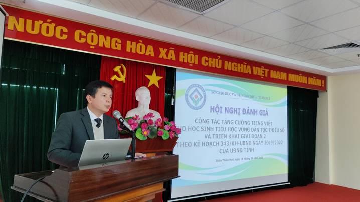 Hội nghị đánh giá công tác “Tăng cường tiếng Việt cho trẻ mầm non và học sinh tiểu học vùng dân tộc thiểu số giai đoạn 2016-2020” và triển khai giai đoạn 2 theo Kế hoạch số 343/KH-UBND ngày 20/9/2022 của UBND tỉnh