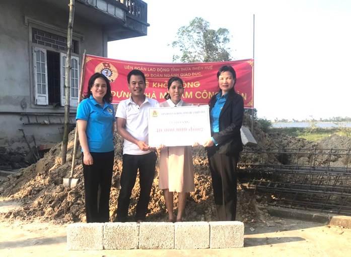 Công đoàn Giáo dục tỉnh Thừa Thiên Huế khởi công xây dựng nhà mái ấm công đoàn