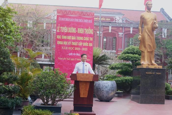 Hai dự án dự thi Cuộc thi nghiên cứu khoa học, kỹ thuật cấp quốc gia học sinh trung học năm học 2022-2023 của sở Giáo dục và Đào tạo tỉnh Thừa Thiên Huế đều đạt giải