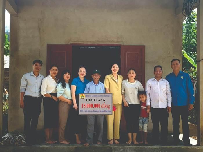 Công đoàn ngành Giáo dục tỉnh Thừa Thiên Huế: trao hỗ trợ sửa chữa nhà Mái ấm Công đoàn