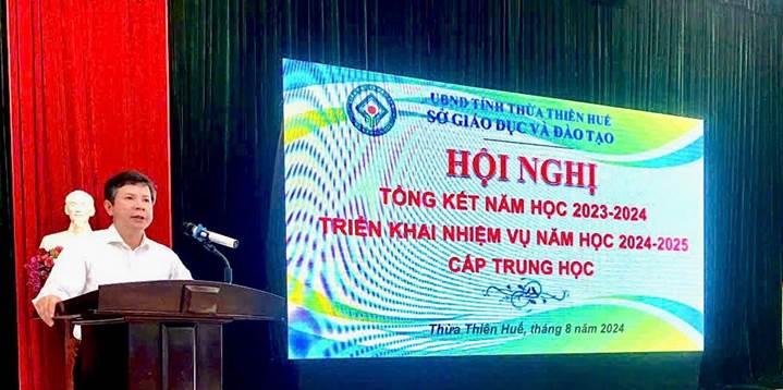 Sở Giáo  dục và Đào tạo Tổng kết nhiệm vụ năm học 2023-2024 và triển khai nhiệm vụ năm học 2024-2025 đối với giáo dục trung học